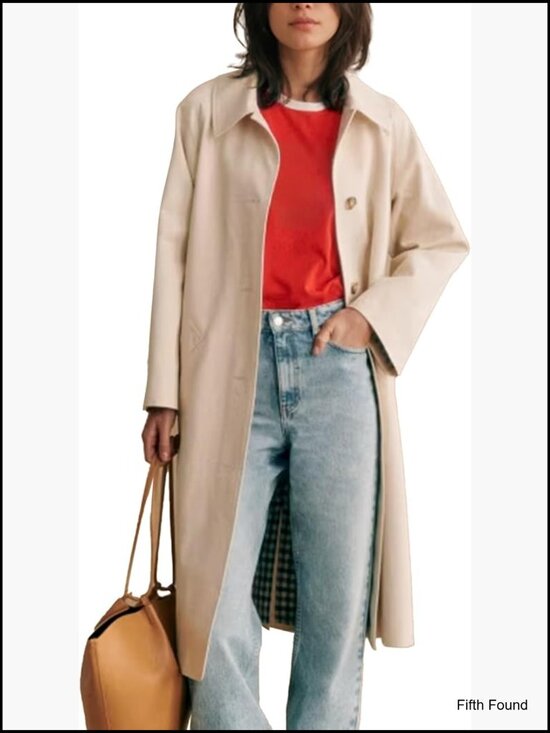Jackets & Blazers - Long Trench Coat Single Breasted Oversized Windproof Fall Jacket
